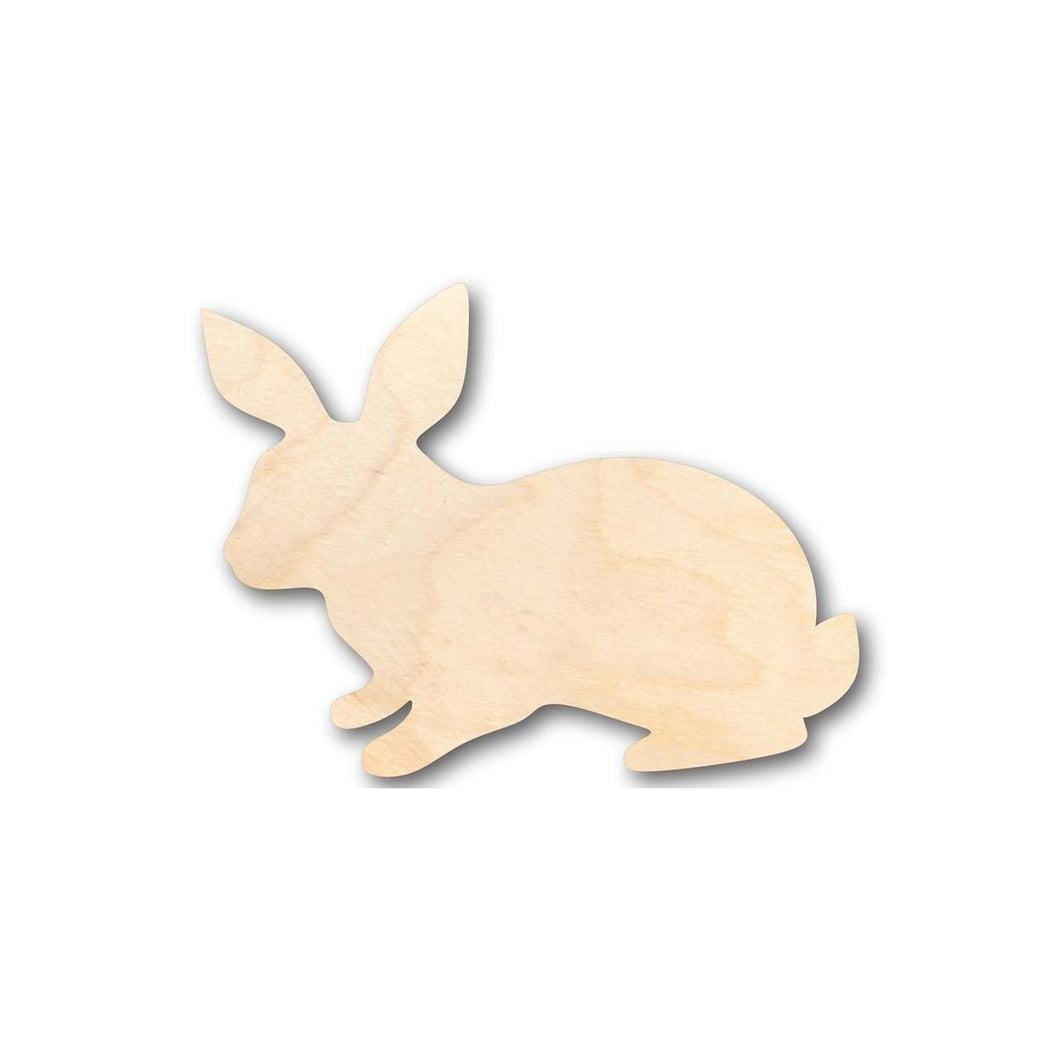 Rabbit Shape Wood Cut Out Unfinished Wooden Easter Bunny Animal Shape