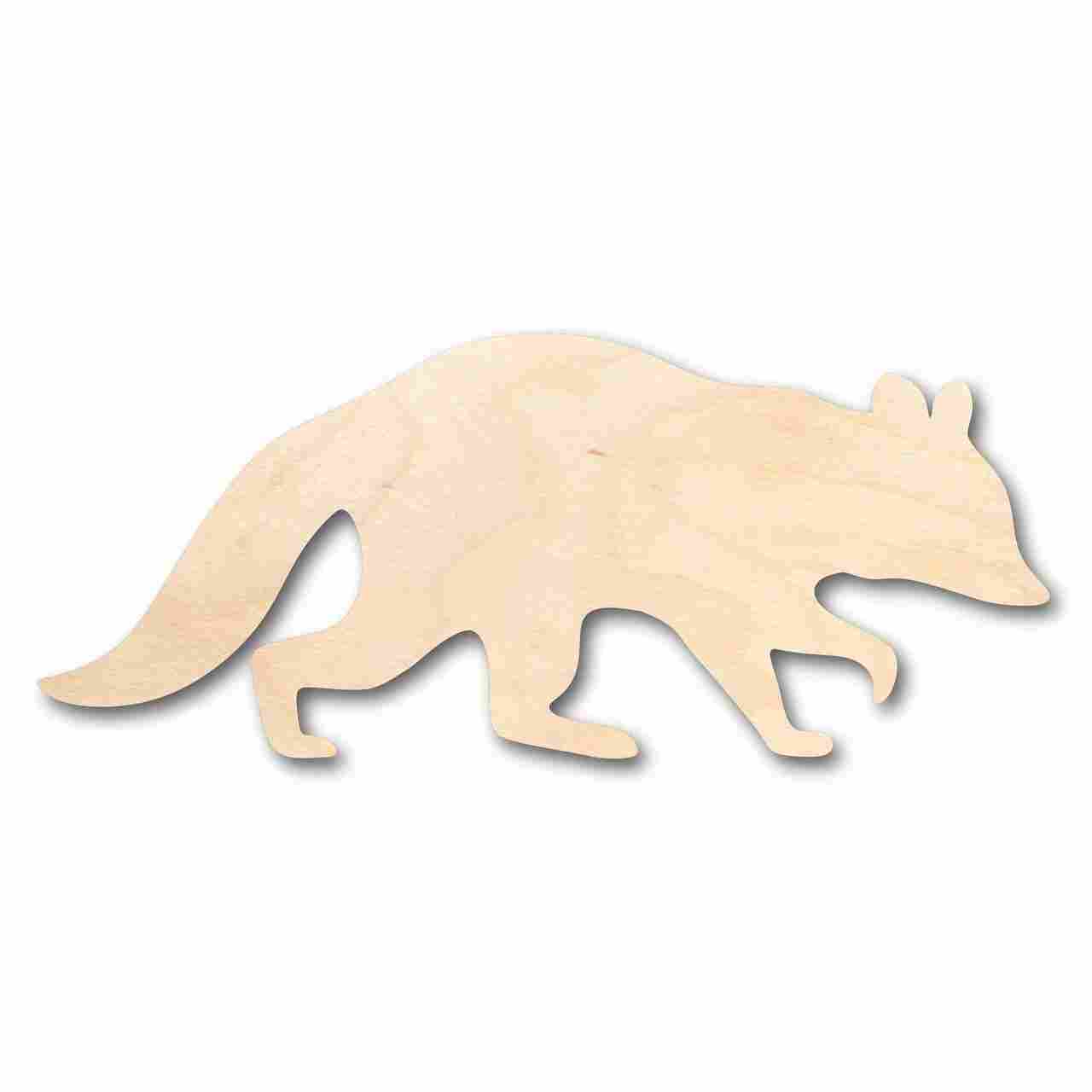 Unfinished Wooden Raccoon Shape - Animal - Craft - up to 24