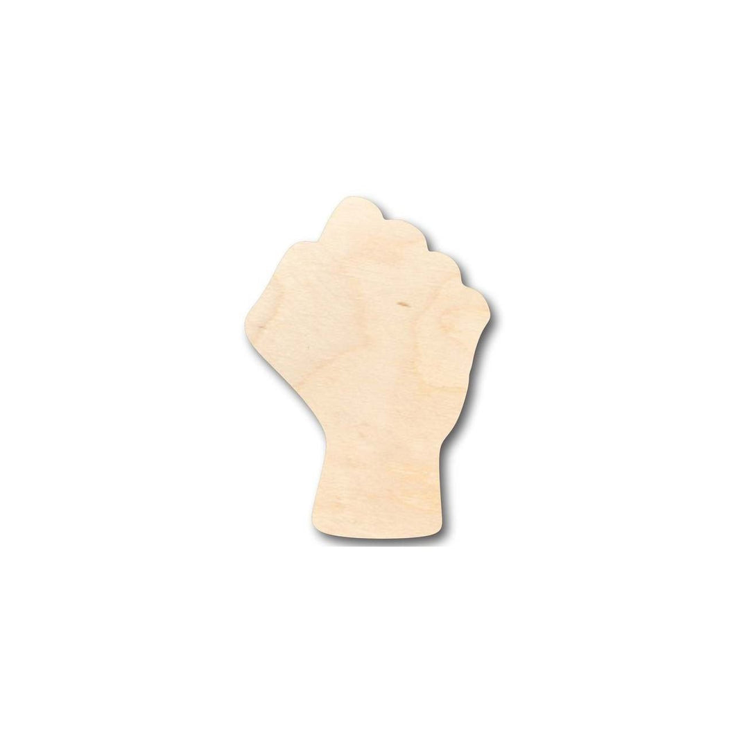 Unfinished Wooden Raised Fist Shape - Craft - up to 24