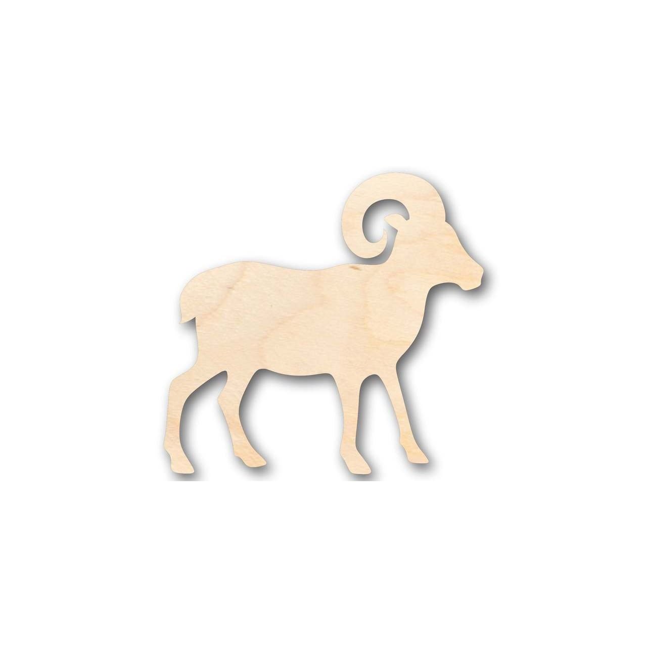 Unfinished Wooden Ram Sheep Shape - Farm Animal - Craft - up to 24" DIY-24 Hour Crafts