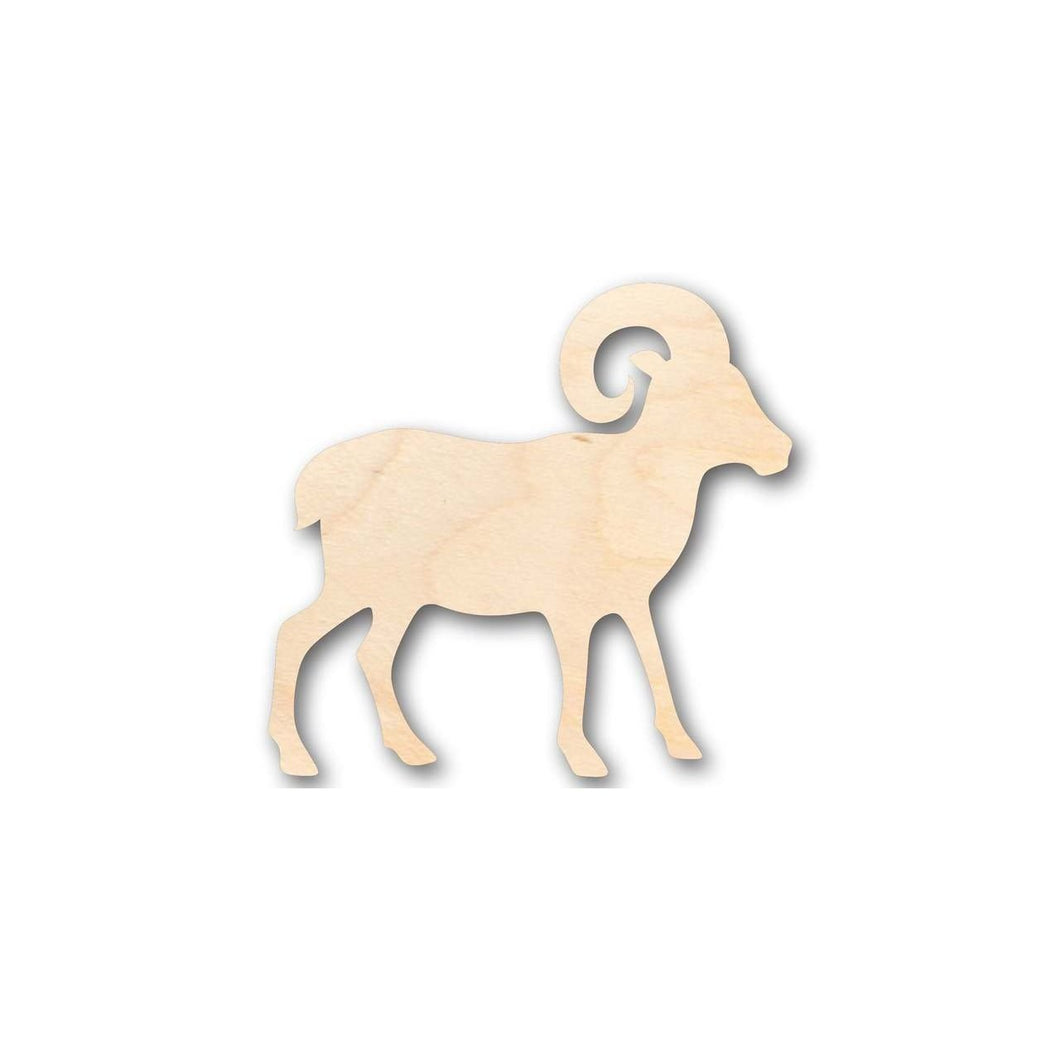 Unfinished Wooden Ram Sheep Shape - Farm Animal - Craft - up to 24
