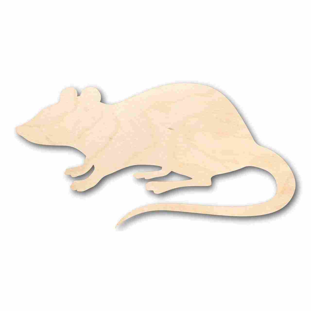 Unfinished Wooden Rat Shape - Animal - Wildlife - Craft - up to 24