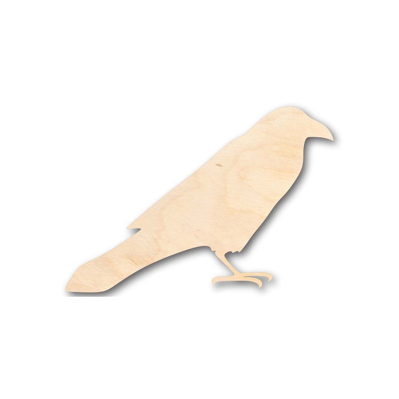 Unfinished Wooden Raven Shape - Bird - Wildlife - Craft - up to 24