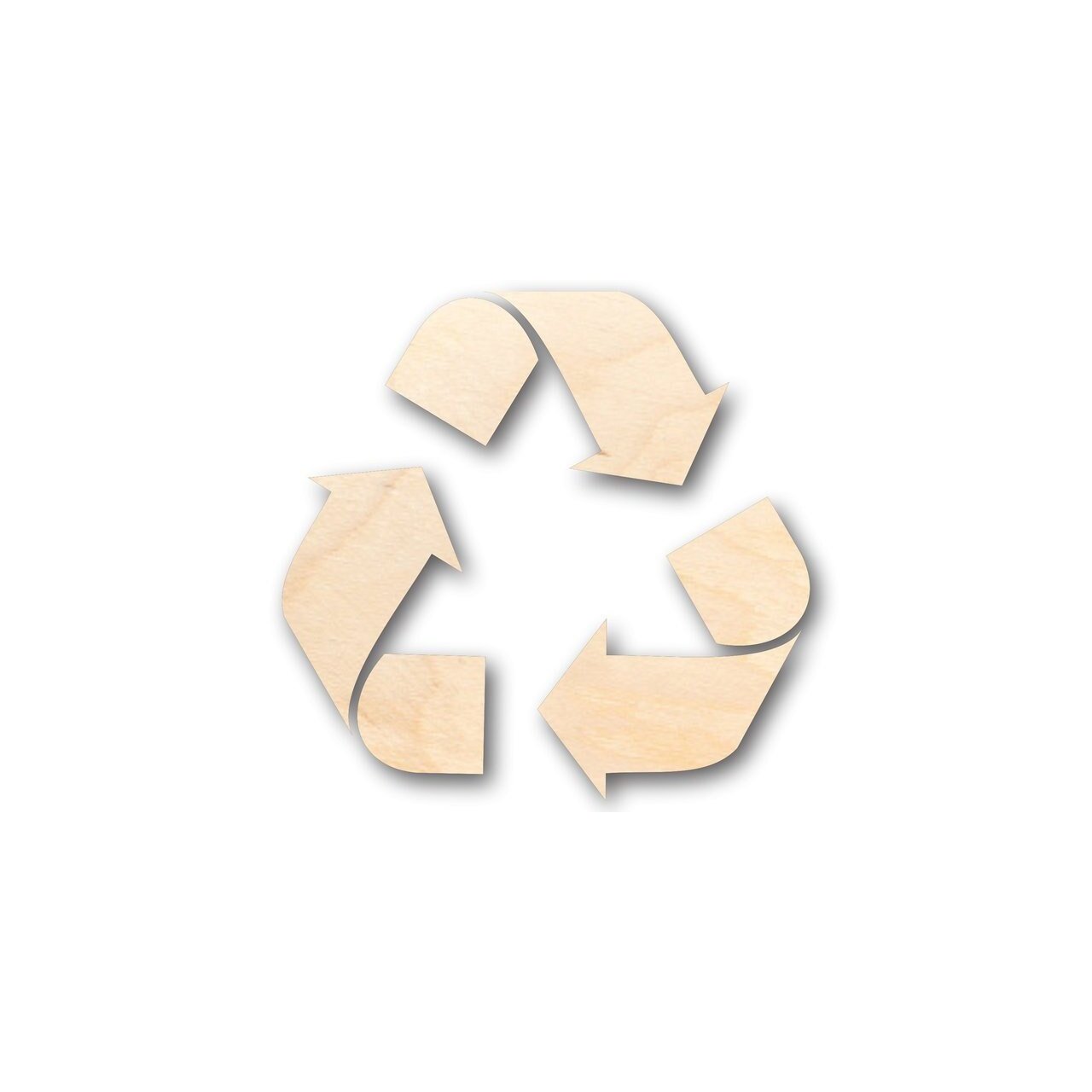 Unfinished Wooden Recycling Symbol Shape - (3 Piece) Craft - up to 24" DIY-24 Hour Crafts
