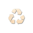 Unfinished Wooden Recycling Symbol Shape - (3 Piece) Craft - up to 24" DIY-24 Hour Crafts