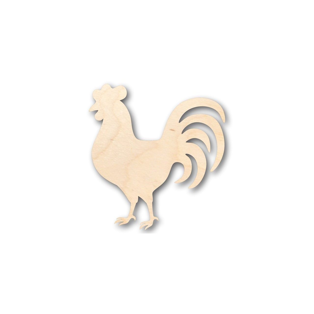 Unfinished Wooden Rooster Chicken Shape - Farm Animal - Craft - up to 24" DIY-24 Hour Crafts