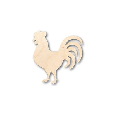 Unfinished Wooden Rooster Chicken Shape - Farm Animal - Craft - up to 24