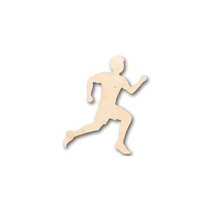 Unfinished Wooden Running Boy Shape - Track Cross Country - Sports - Room Decor - up to 24" DIY-24 Hour Crafts