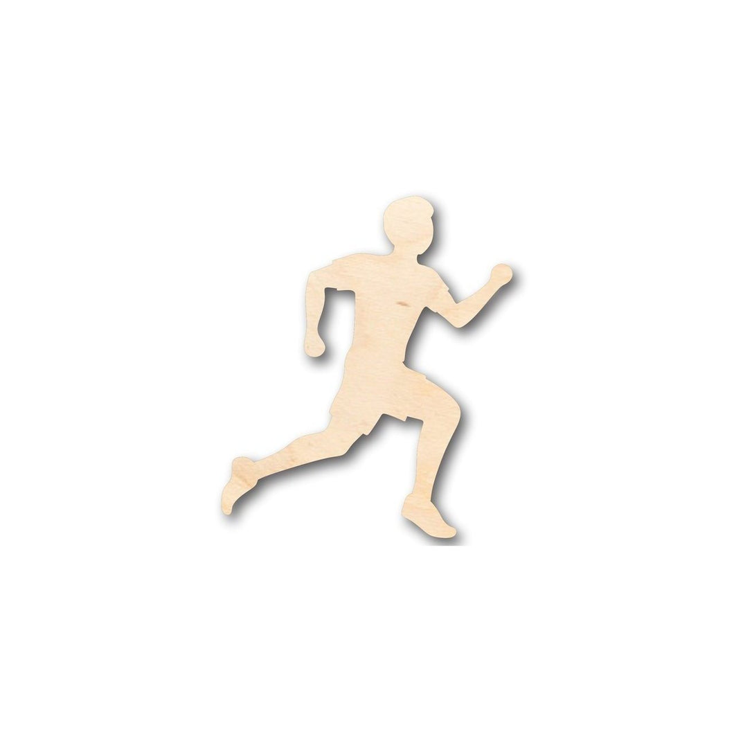 Unfinished Wooden Running Boy Shape - Track Cross Country - Sports - Room Decor - up to 24