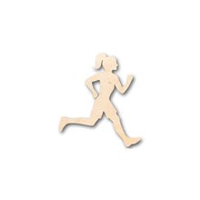 Load image into Gallery viewer, Unfinished Wooden Running Girl Shape - Track Cross Country - Sports - Room Decor - up to 24&quot; DIY-24 Hour Crafts
