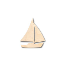 Load image into Gallery viewer, Unfinished Wooden Sailboat Shape - Fishing - Ocean - Craft - up to 24&quot; DIY-24 Hour Crafts
