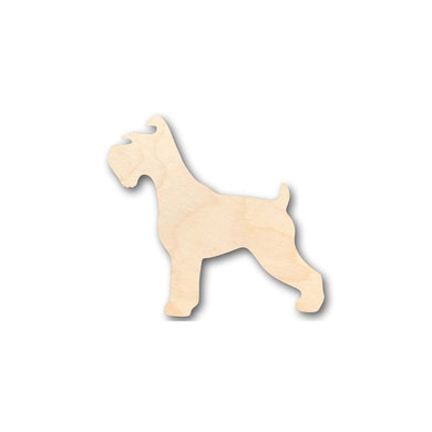 Unfinished Wooden Schnauzer Dog Shape - Animal - Pet - Craft - up to 24