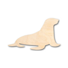 Load image into Gallery viewer, Unfinished Wooden Sea Lion Shape - Ocean - Nursery - Craft - up to 24&quot; DIY-24 Hour Crafts
