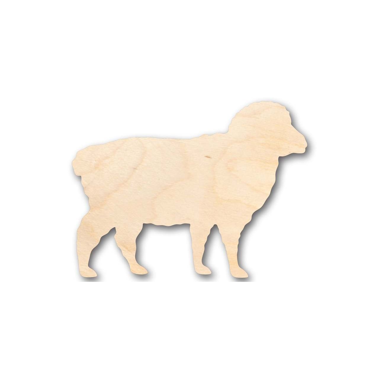 Unfinished Wooden Sheep Shape - Farm Animal - Craft - up to 24