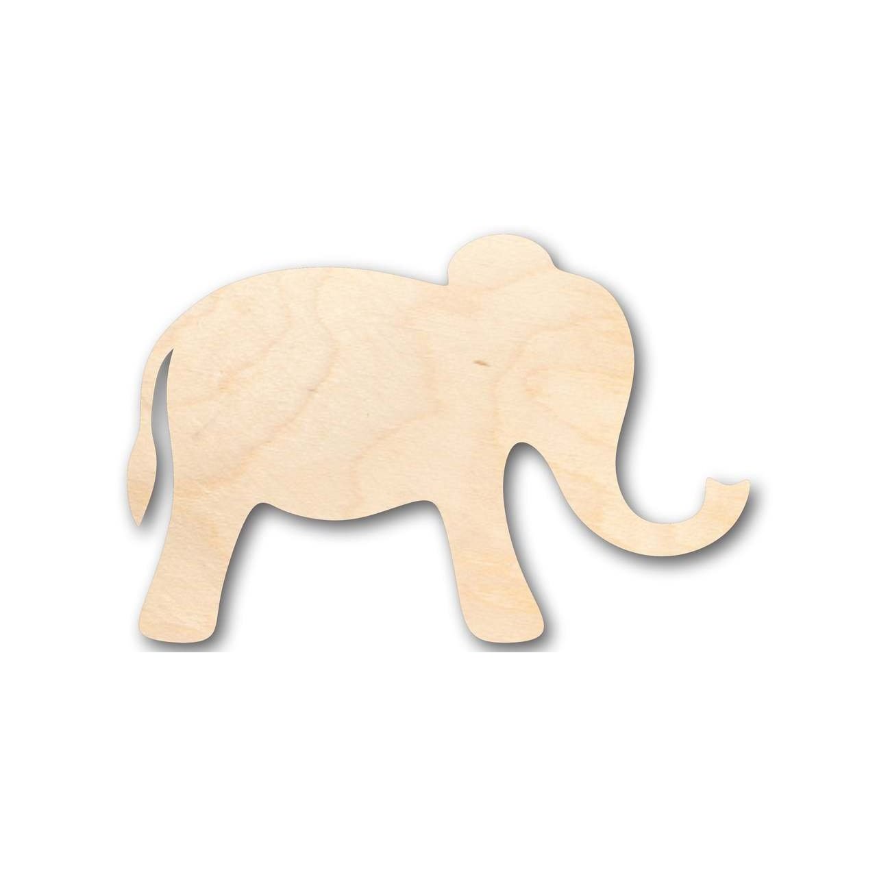 Unfinished Wooden Simple Elephant Shape - Animal - Wildlife - Craft - up to 24" DIY-24 Hour Crafts