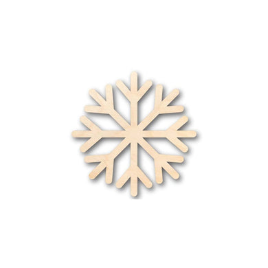Unfinished Wooden Simple Snowflake Shape - Winter Decor - Craft - up to 24