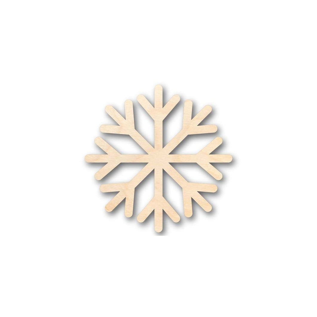 Unfinished Wood Simple Snowflake Shape - Winter Decor - Craft - up