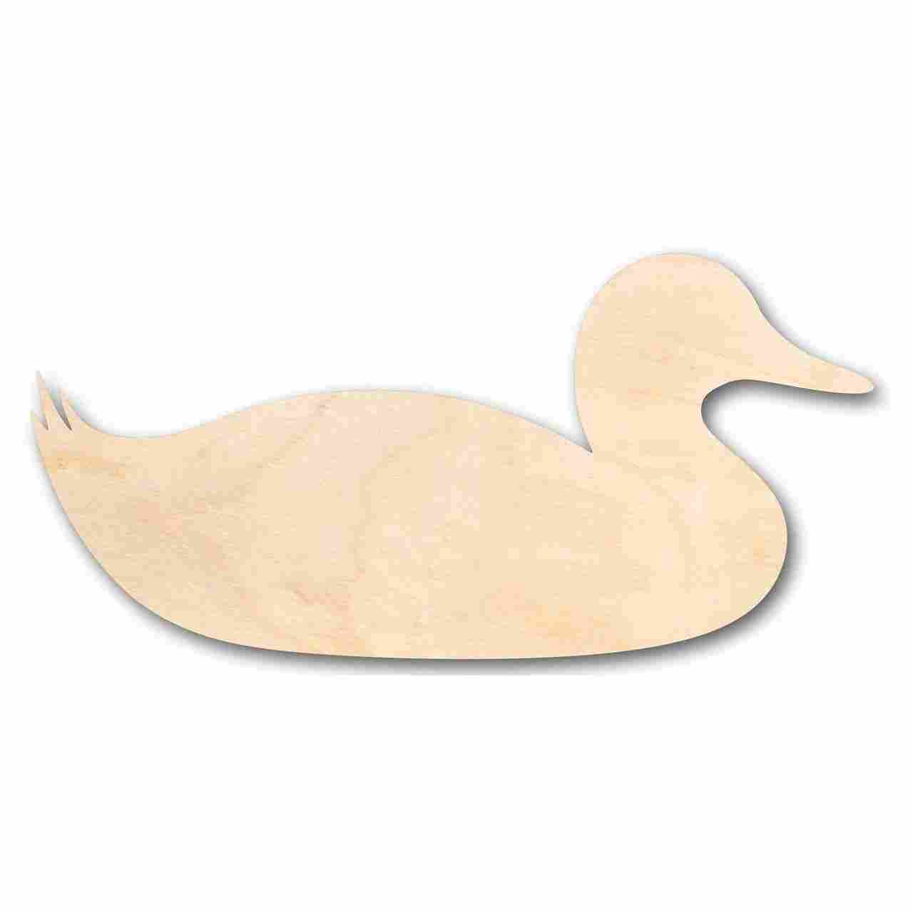 Unfinished Wooden Sitting Duck Shape - Animal - Wildlife - Craft - up to 24