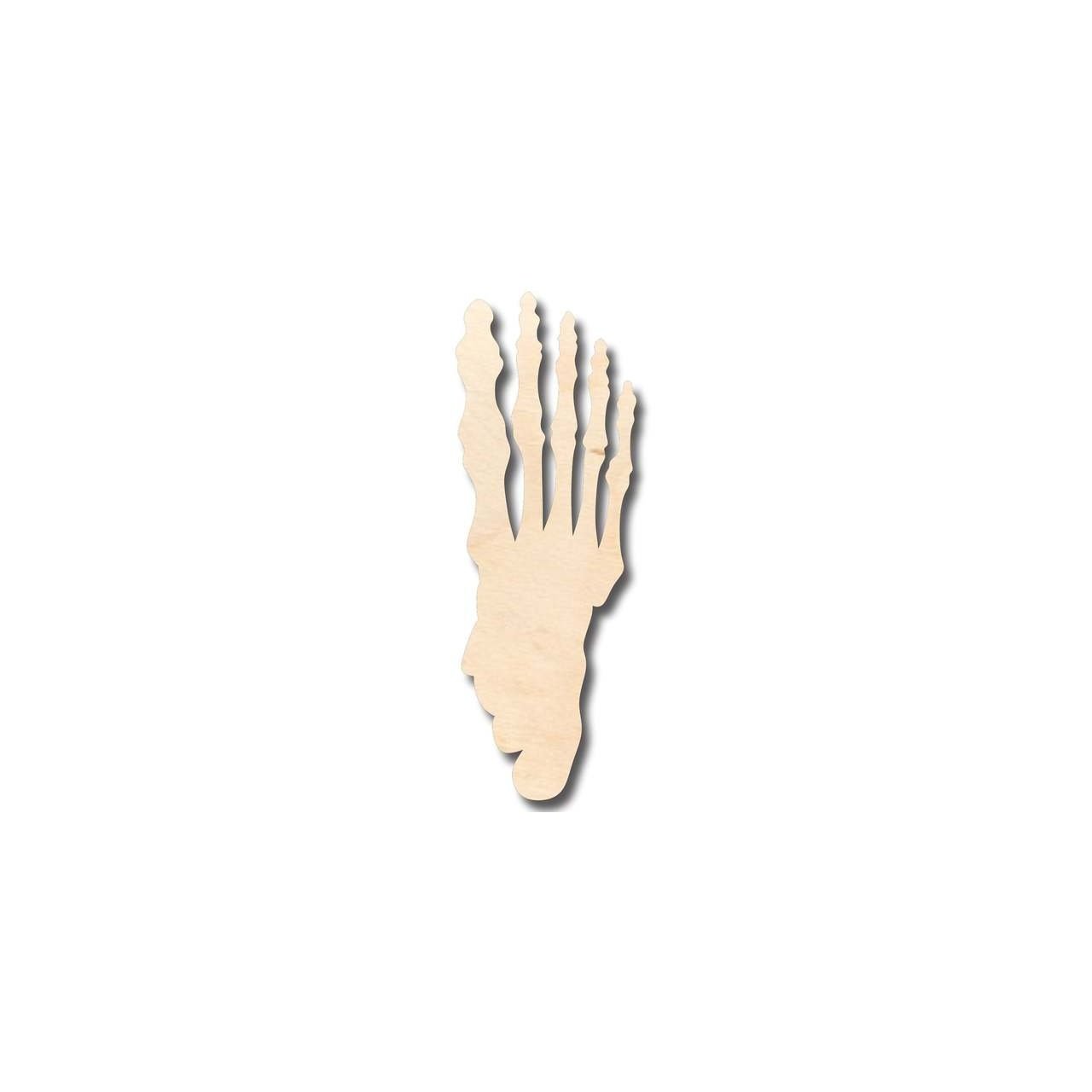 Unfinished Wooden Skeleton Foot Shape - Bones - Craft- up to 24" DIY-24 Hour Crafts
