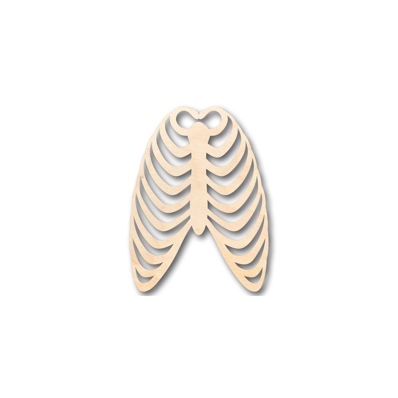 Unfinished Wooden Skeleton Rib Cage Shape - Craft - up to 24" DIY-24 Hour Crafts