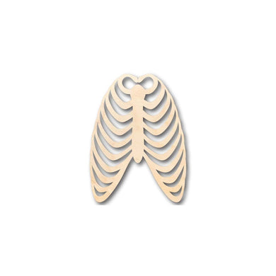 Unfinished Wooden Skeleton Rib Cage Shape - Craft - up to 24