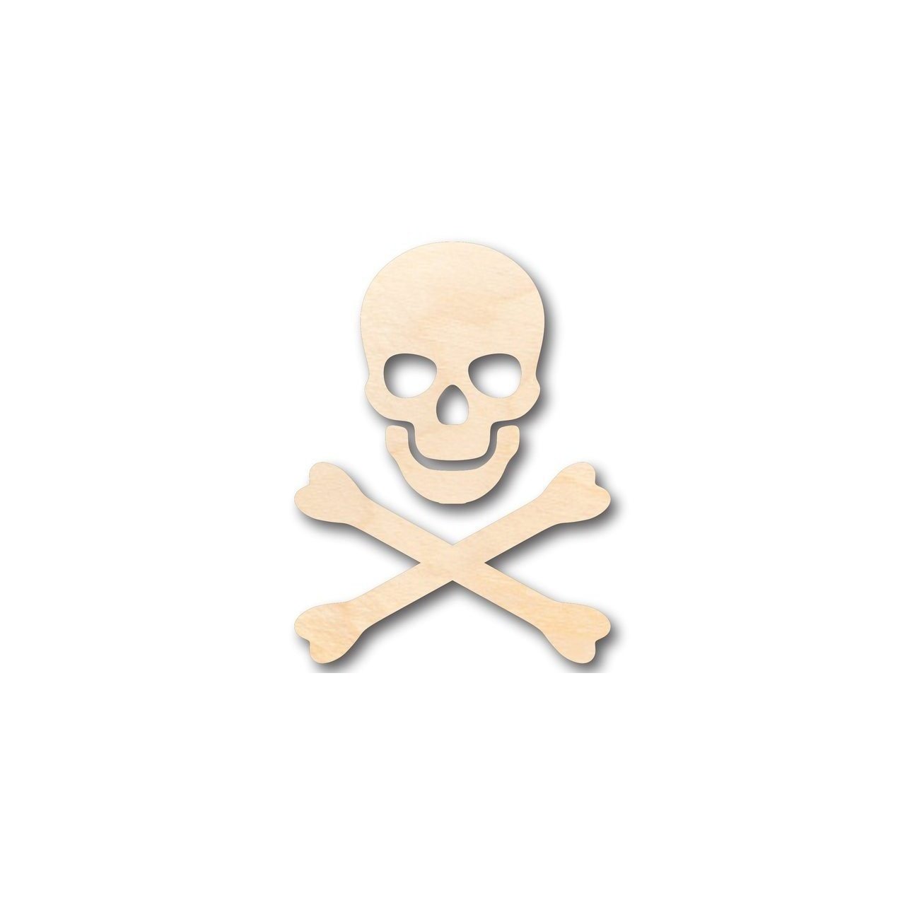 Unfinished Wood Skull Crossbones Shape - Pirates - 3 Piece Craft - up to 24