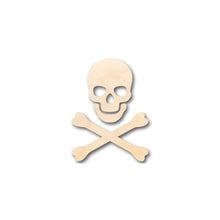 Load image into Gallery viewer, Unfinished Wooden Skull Crossbones Shape - Pirates - 3 Piece Craft - up to 24&quot; DIY-24 Hour Crafts
