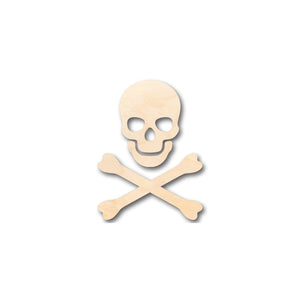 Unfinished Wooden Skull Crossbones Shape - Pirates - 3 Piece Craft - up to 24" DIY-24 Hour Crafts