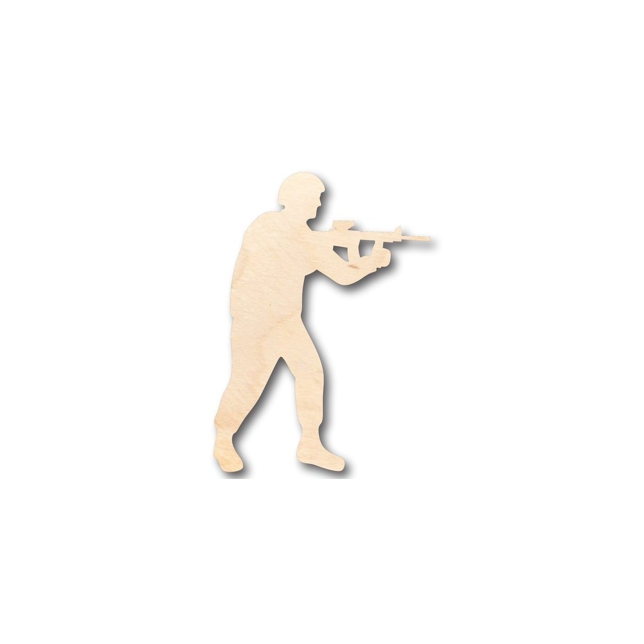 Unfinished Wooden Soldier Shape - Army - Marines - Military - Craft - up to 24" DIY-24 Hour Crafts