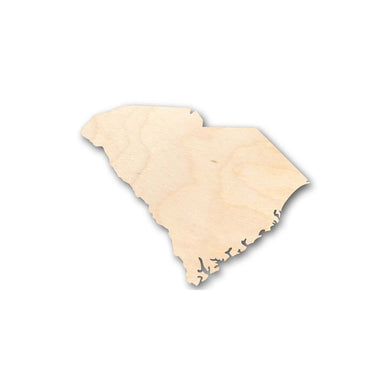 Unfinished Wooden South Carolina Shape - State - Craft - up to 24