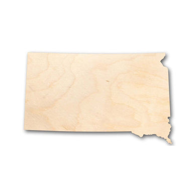 Unfinished Wooden South Dakota Shape - State - Craft - up to 24