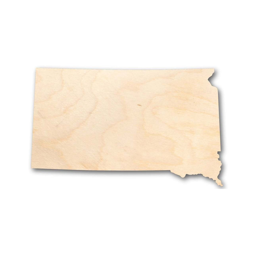 Unfinished Wooden South Dakota Shape - State - Craft - up to 24