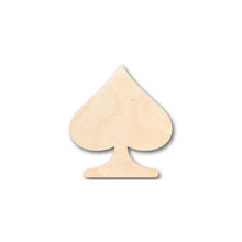 Load image into Gallery viewer, Unfinished Wooden Spade Card Shape - Poker - Craft - up to 24&quot; DIY-24 Hour Crafts

