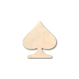 Unfinished Wooden Spade Card Shape - Poker - Craft - up to 24" DIY-24 Hour Crafts