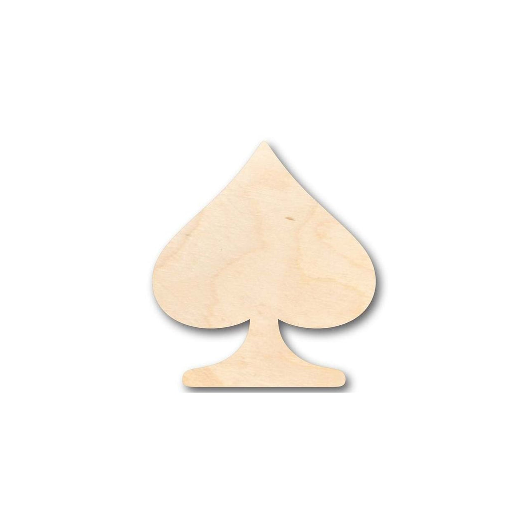 Unfinished Wooden Spade Card Shape - Poker - Craft - up to 24