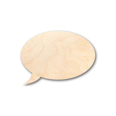 Unfinished Wooden Speech Bubble Shape - Craft - up to 24