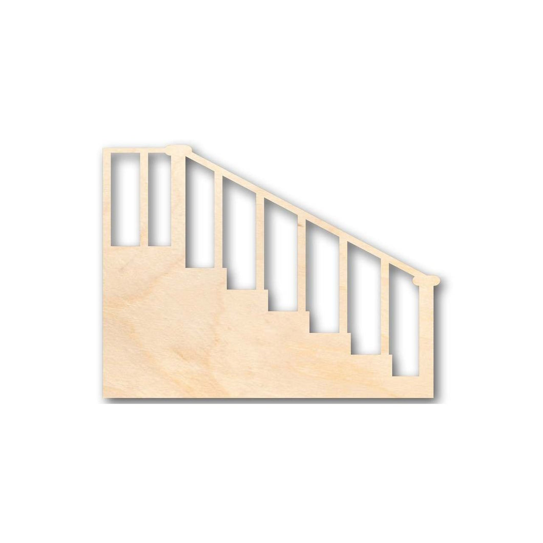 Unfinished Wooden Stairs Shape - Craft - up to 24