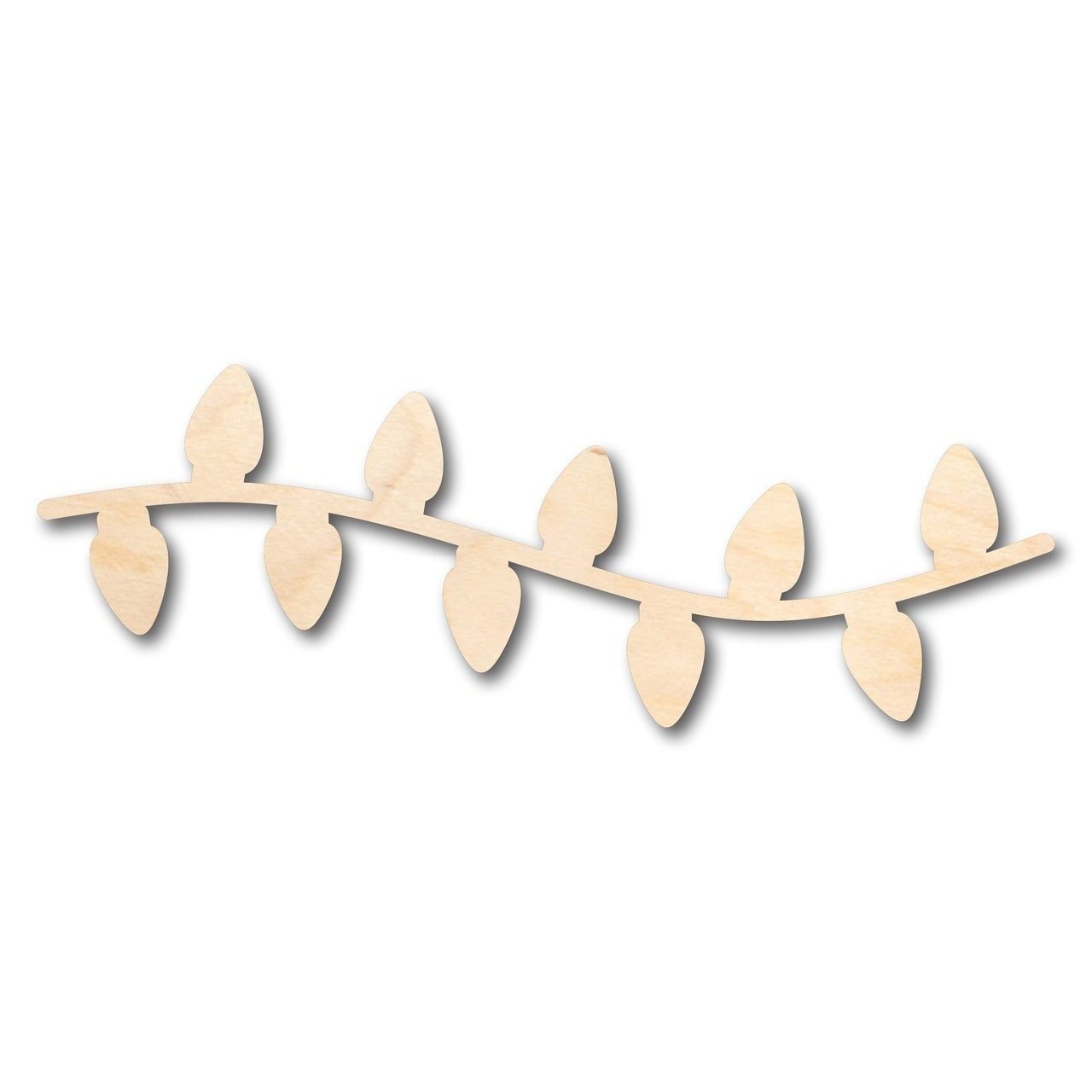 Unfinished Wooden String of Lights Shape - Christmas - Craft - up to 24" DIY-24 Hour Crafts