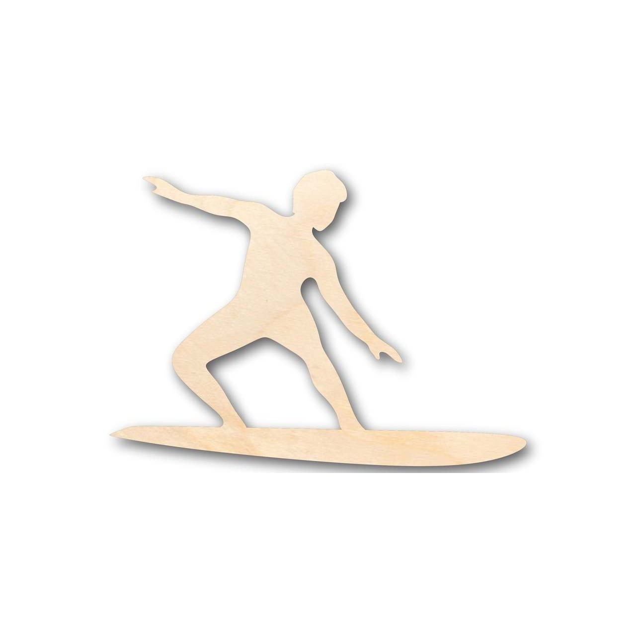 Unfinished Wooden Surfer Shape - Surfing - Ocean - Beach - Nursery - Craft - up to 24" DIY-24 Hour Crafts