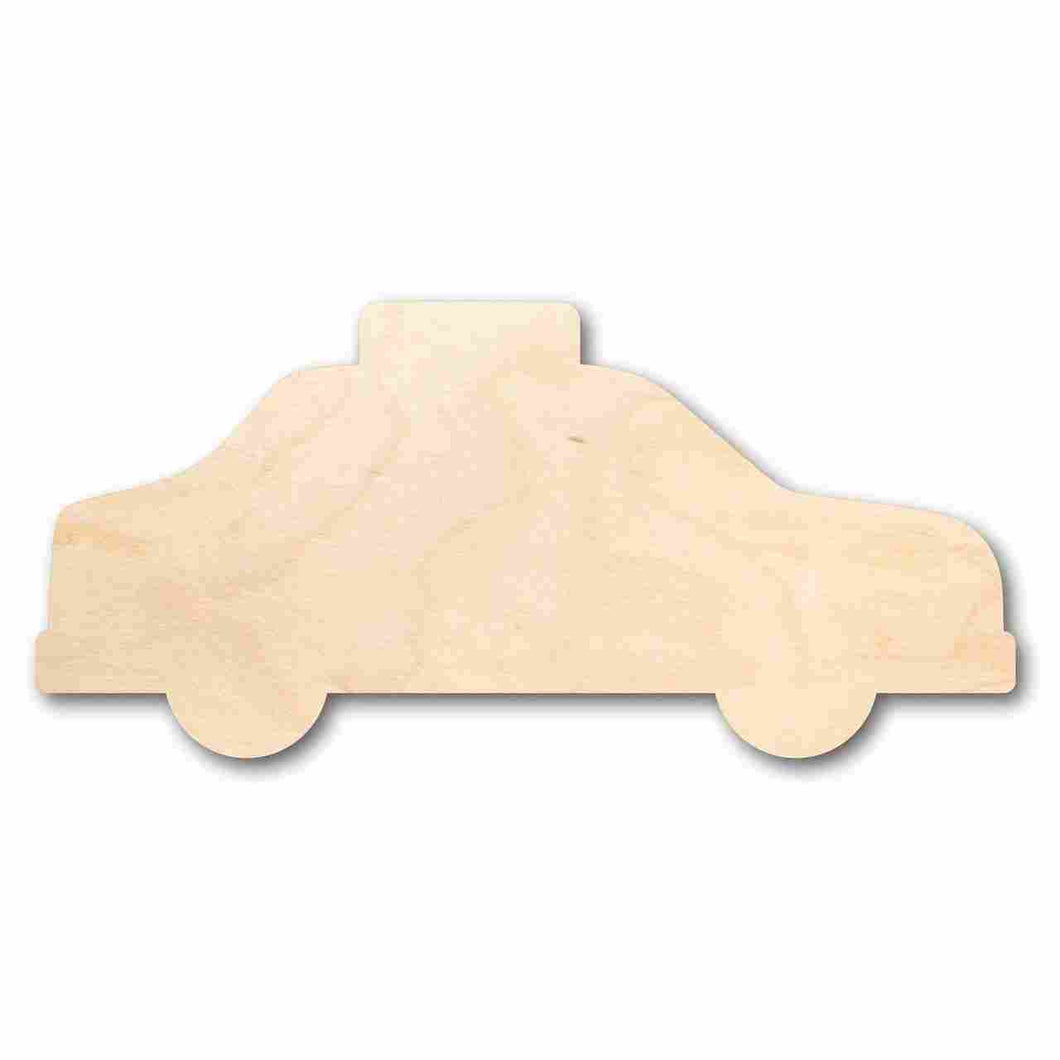 Unfinished Wooden Taxi Cab Shape - Craft - up to 24