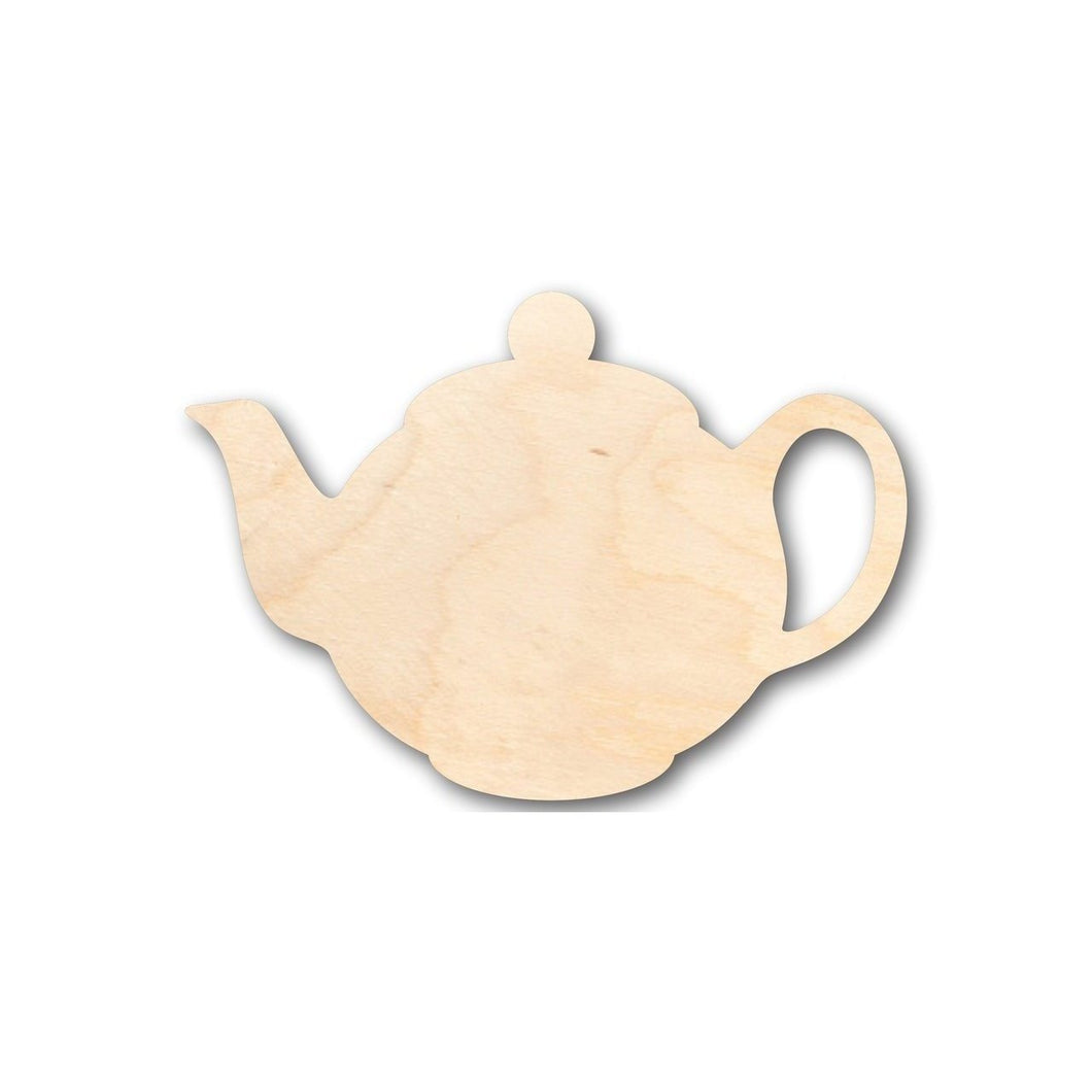 Unfinished Wooden Teapot Shape - Kitchen - Craft - up to 24