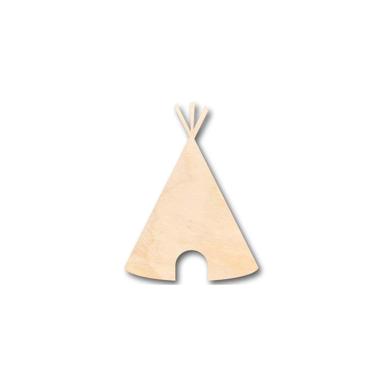 Unfinished Wooden Teepee Shape - Native American - Western - Craft - up to 24" DIY-24 Hour Crafts