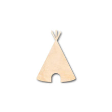 Load image into Gallery viewer, Unfinished Wooden Teepee Shape - Native American - Western - Craft - up to 24&quot; DIY-24 Hour Crafts
