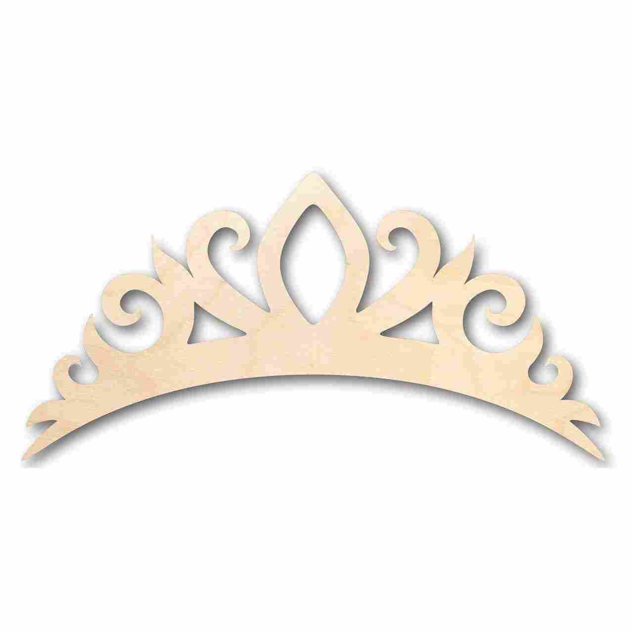 Unfinished Wood Tiara Crown Shape - Royalty - Craft - up to 46