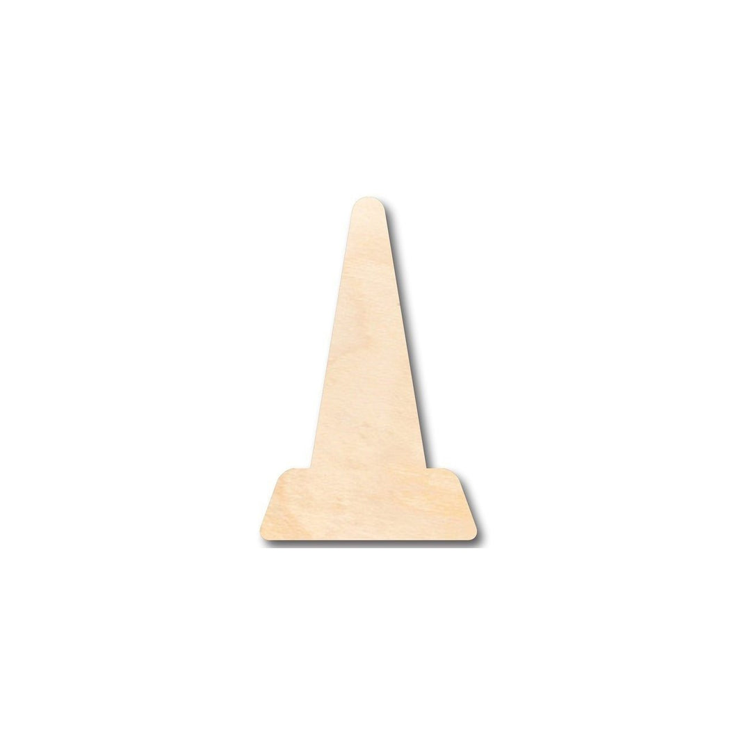 Unfinished Wooden Traffic Cone Shape - Construction - Tool - Craft - up to 24