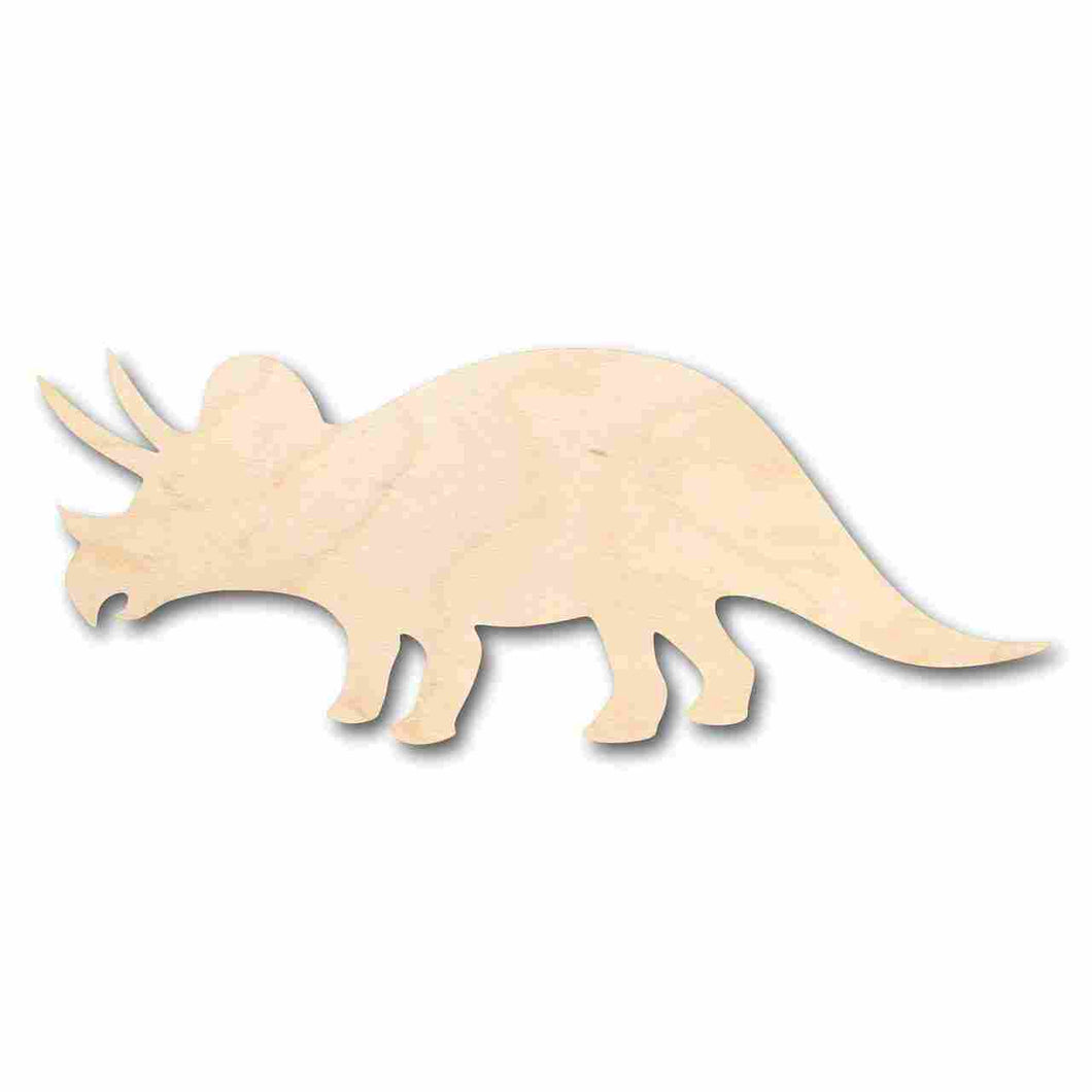 Unfinished Wood Triceratops Shape - Jurassic Park - Dinosaur - Craft - up to 24