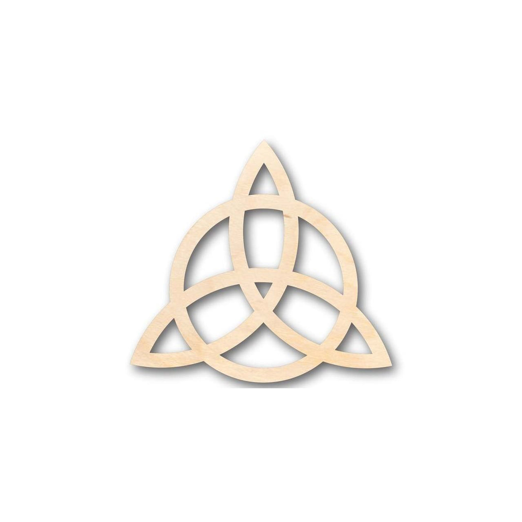Unfinished Wooden Triquetra Shape - Craft - up to 24