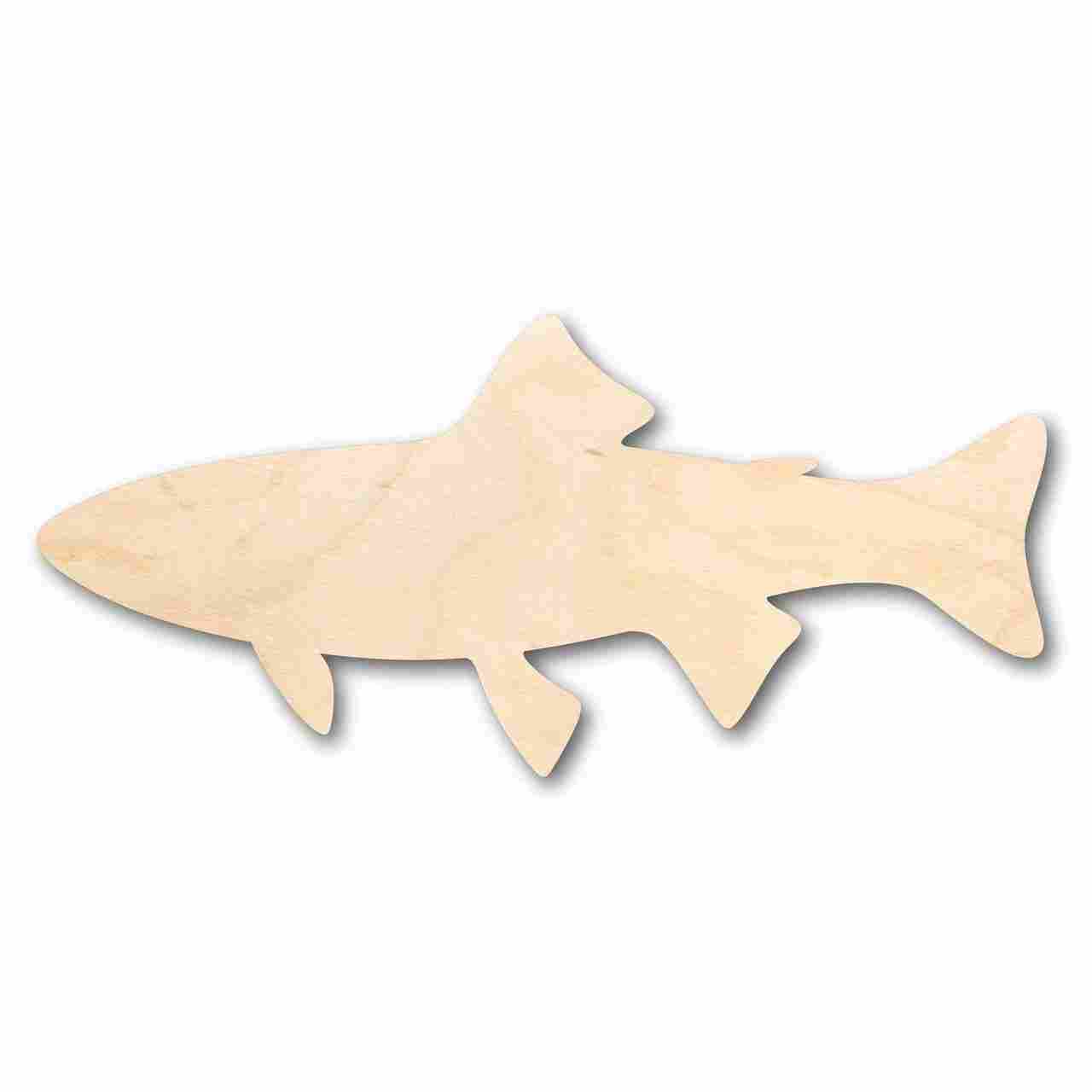 Unfinished Wooden Trout Fish Shape - Fishing - Craft - up to 24" DIY-24 Hour Crafts