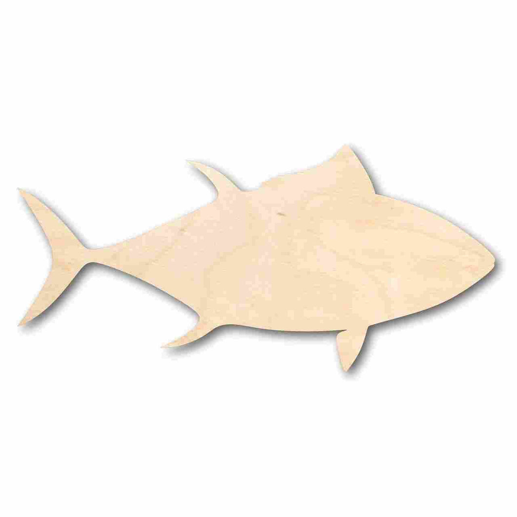 Unfinished Wooden Tuna Fish Shape - Ocean - Craft - up to 24