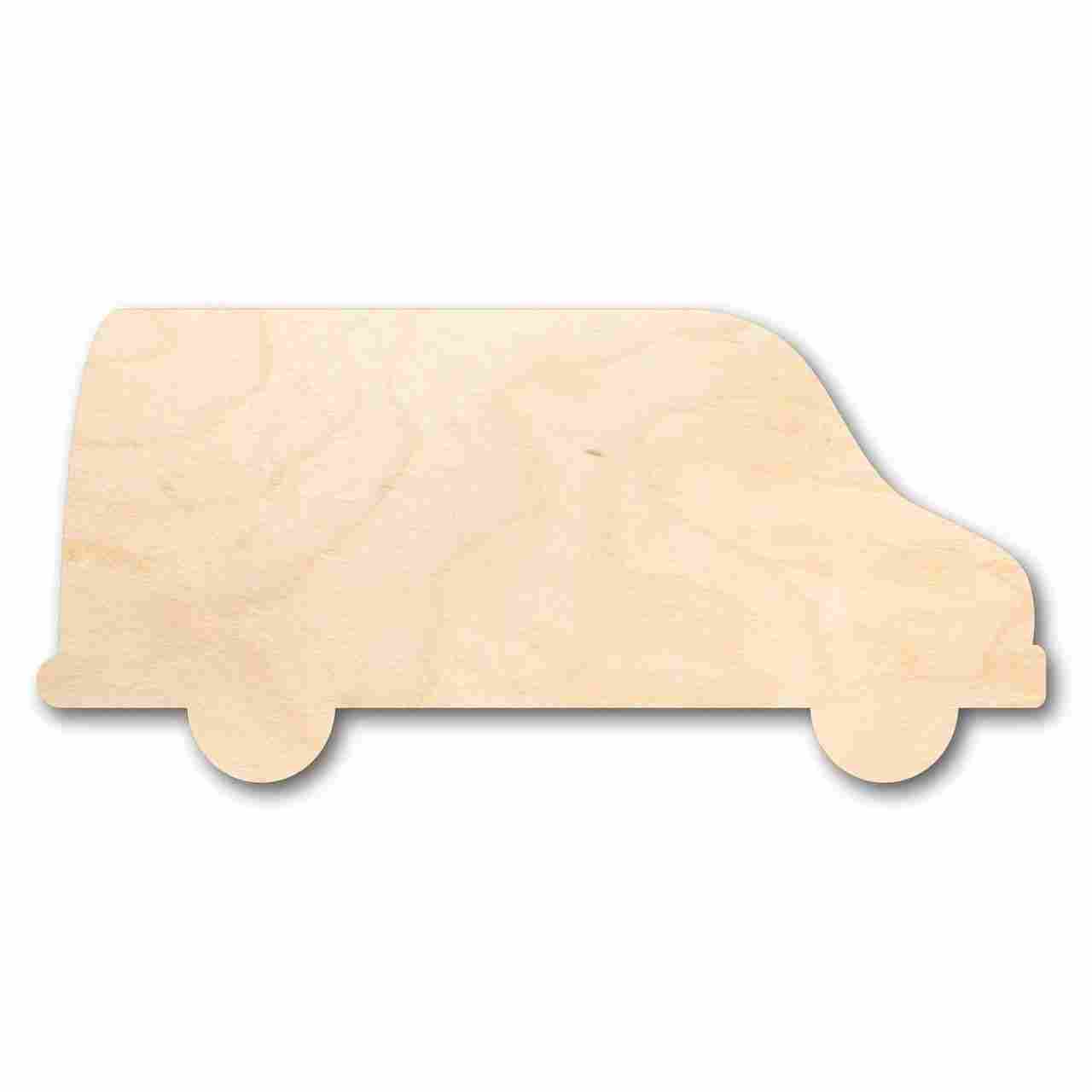 Unfinished Wooden Van Shape - Craft - up to 24" DIY-24 Hour Crafts